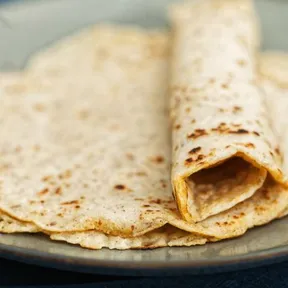 Foto van vegan pannenkoeken met lijnzaad-ei