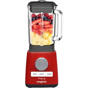Productfoto van een rode Magimix blender