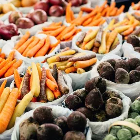 Stockfoto van seizoensgroenten januari